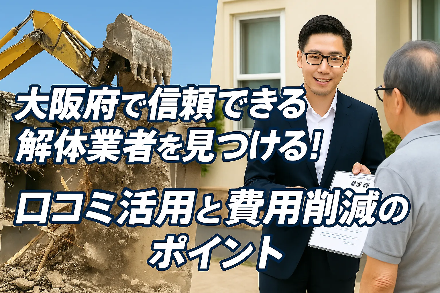 大阪府の解体業者口コミで選ぶ！信頼のポイントはここだ